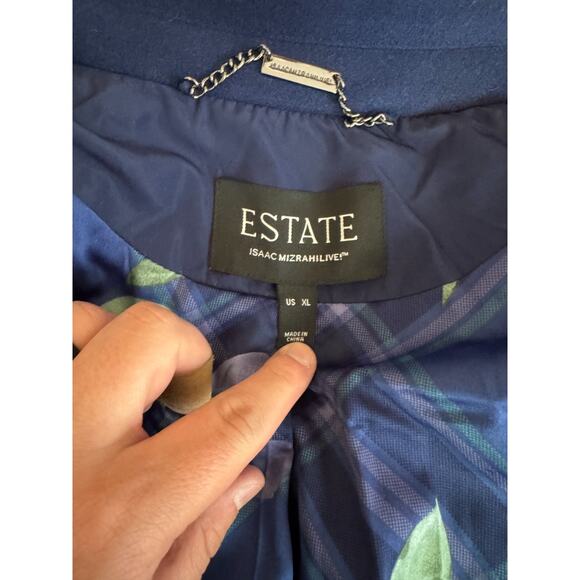 Isaac Mizrahi Live! Estate Mixed Media Quilted Barn Jacket Dark Navy X-Large - Picture 14 of 16